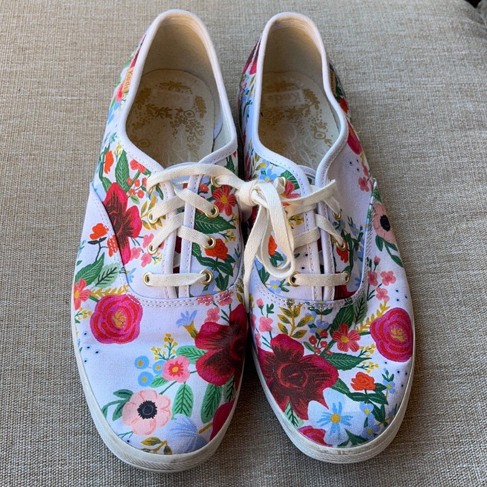KEDS Rifle Paper Co. Floral Flowers Sz 8.5W Summer Shoes